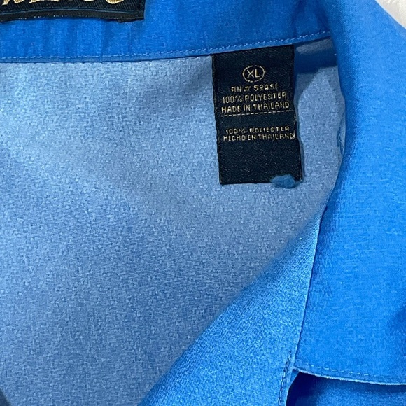 WINGO Shirt Mens Size XL Blue FIRE DRAGON Print Y2K SKATE Hawaiian VINTAGE - Picture 7 of 9